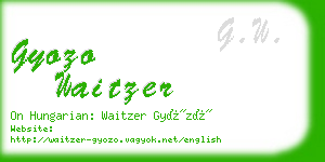 gyozo waitzer business card